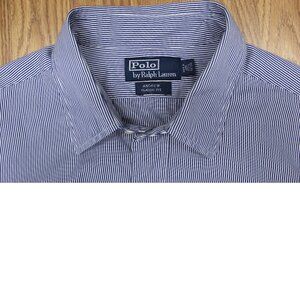 POLO RALPH LAUREN ANDREW CLASSIC FIT 100% COTTON SHIRT BLUE/WHITE X-LARGE, XL